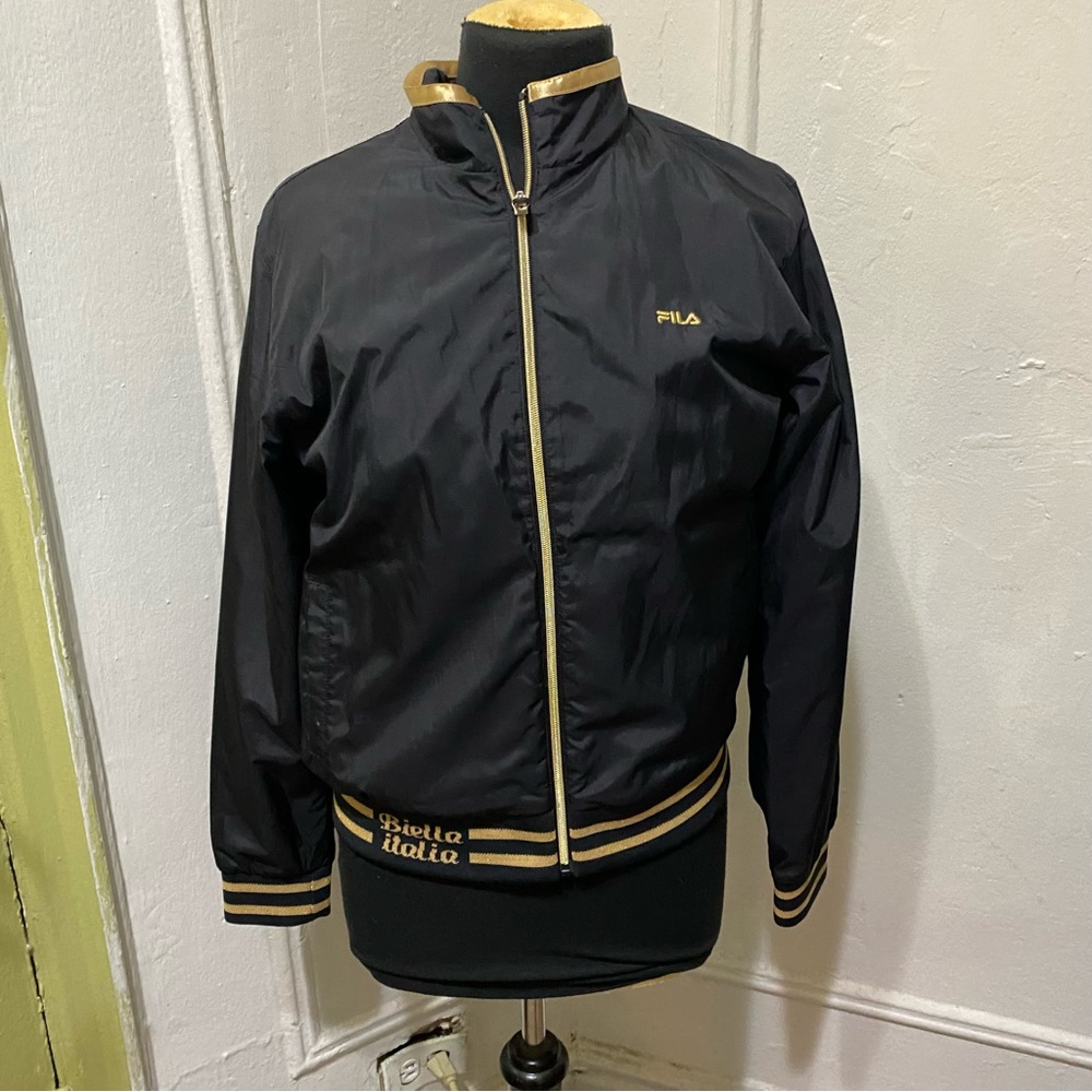 FILA BIELLA ITALIA Authentic Jacket Large Logo Jacket Size Medium